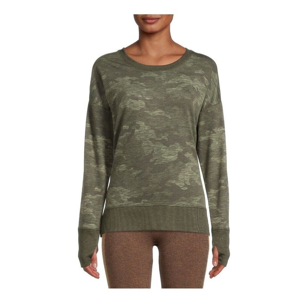 Avia‎ Womens Long Sleeve Drop Shoulder Soft Sweater Top With Slit, Size M (8-10)